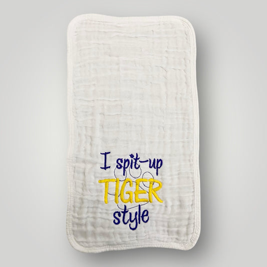 I Spit Up Tiger Style - Burp Cloth