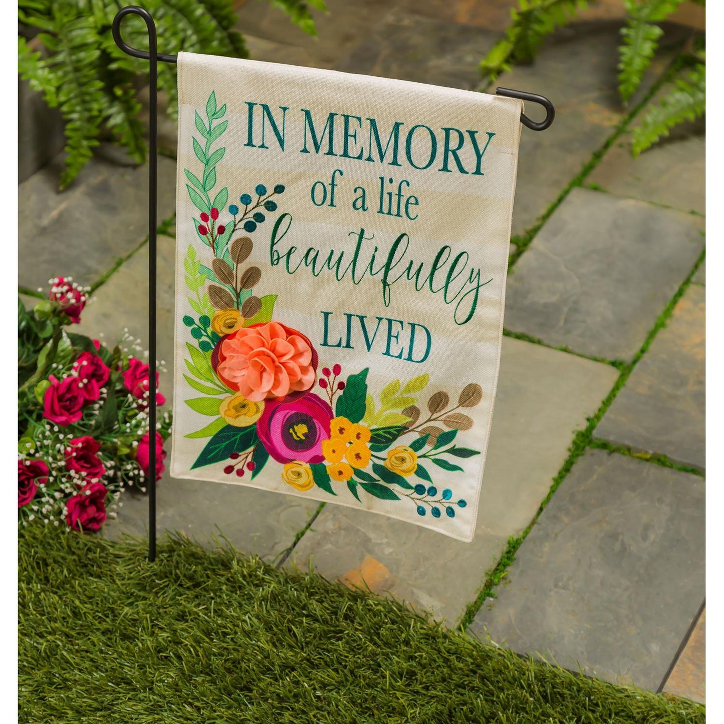 In Memory Garden Flag