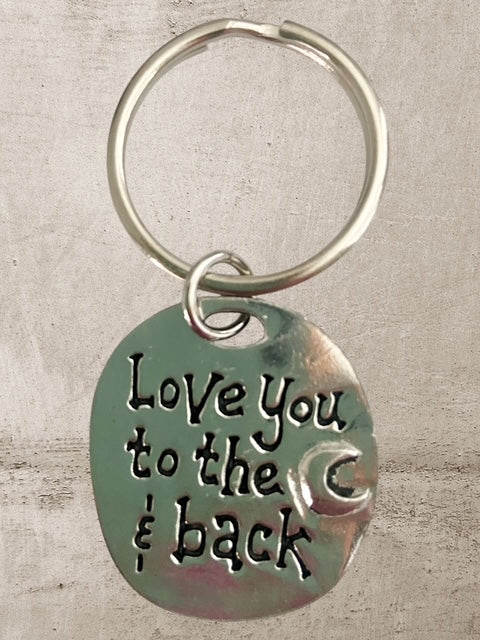 Love you to the moon and back - Pewter Keychain - KC-481