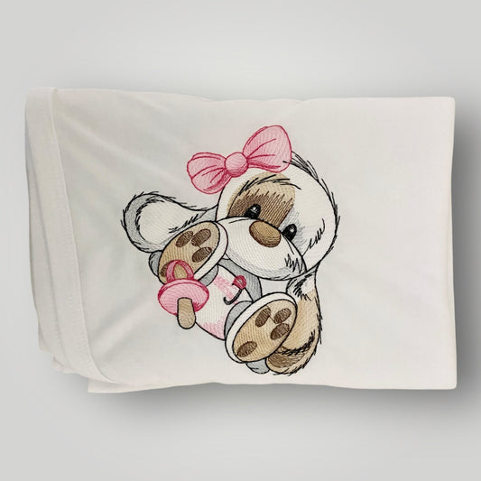Miss Wiggle Britches Receiving Blanket