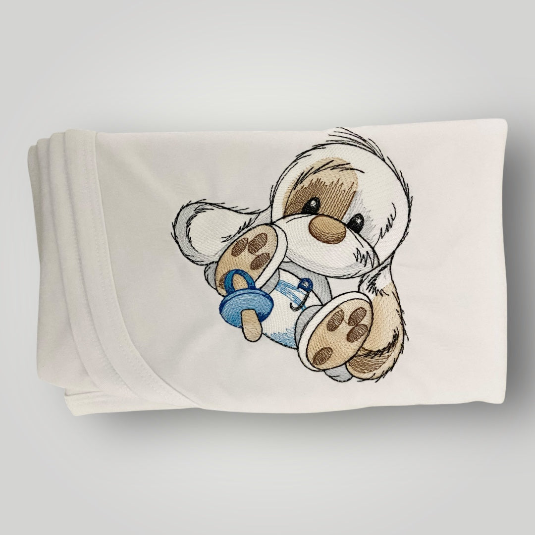 Mr Bubba Bottoms Receiving Blanket