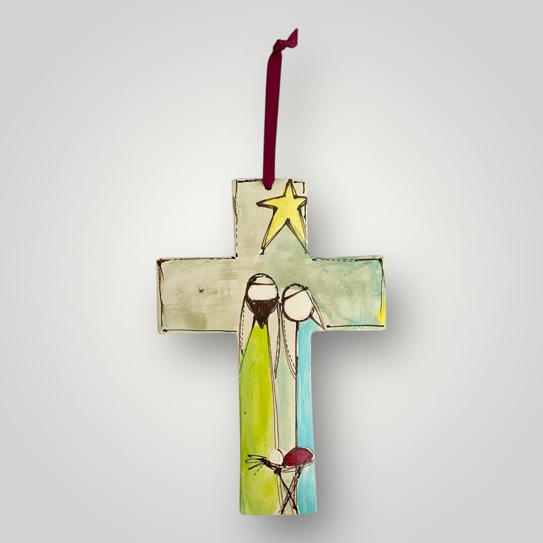 Nativity Cross - Heartfelt Traditions Pottery