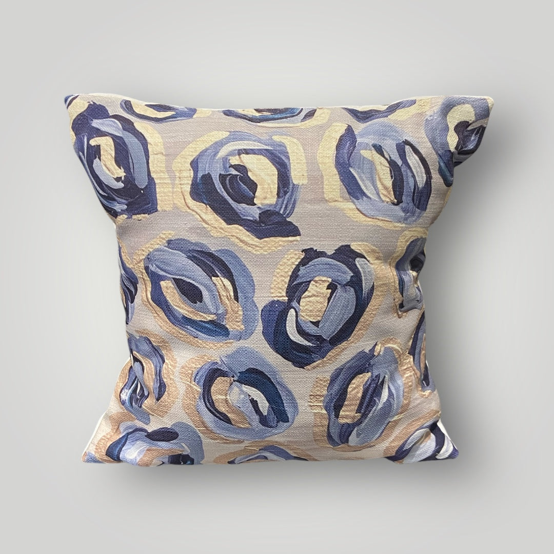 Navy Leopard Throw Pillow