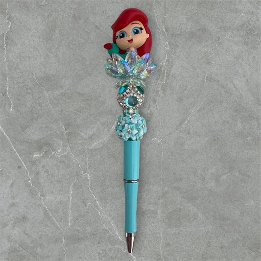 Ocean Blossom Mermaid Beaded Pen