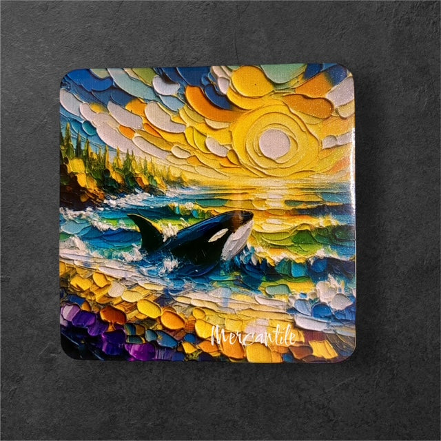 Orca at Sunset - Magnet