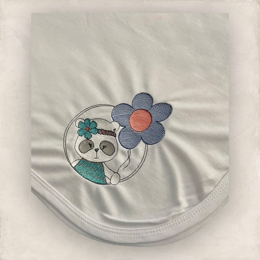 Panda Hippie Girl Blanket Set - (3 pcs)