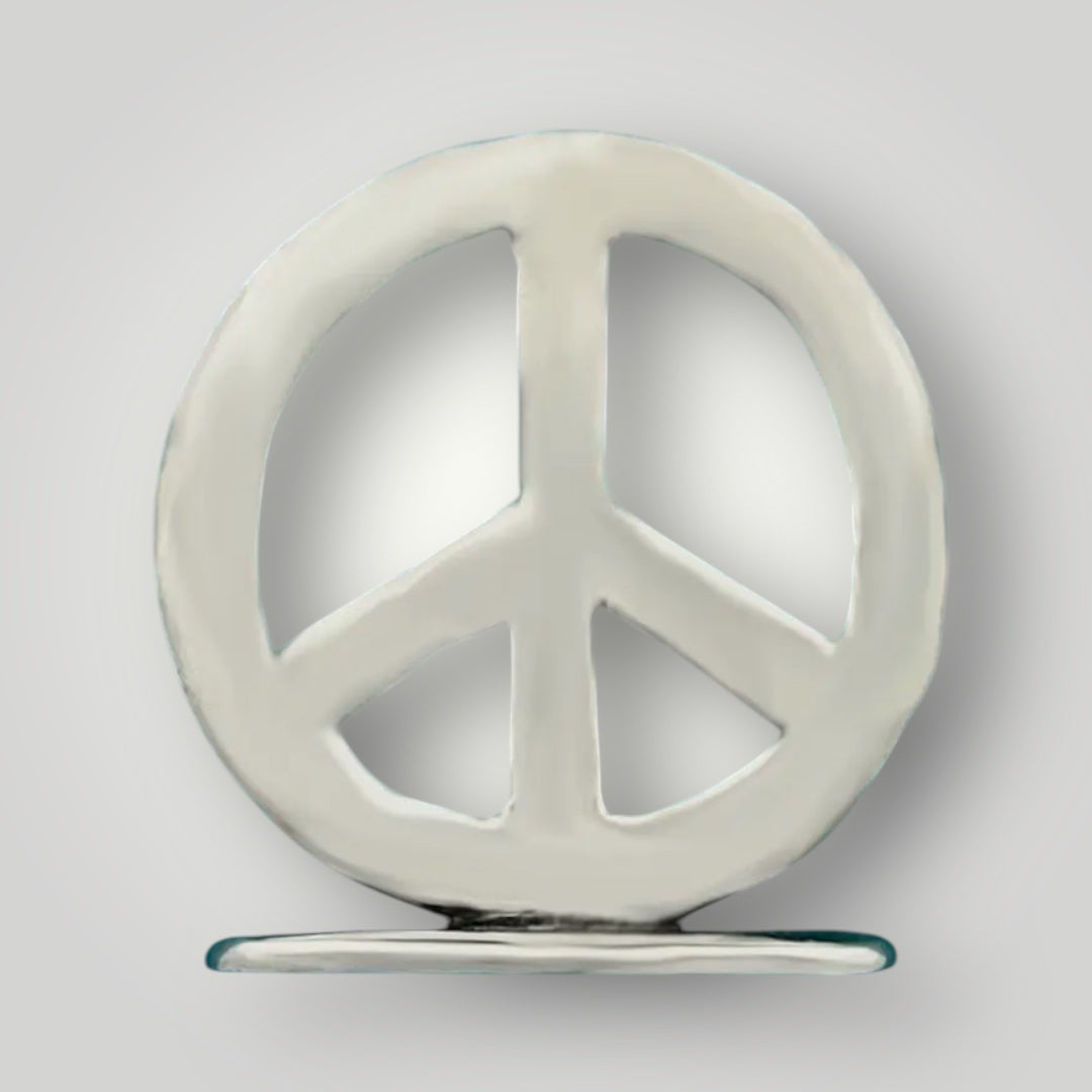 Peace Sign Plaque - Pewter - PLT24