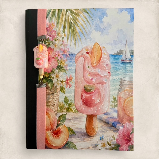 Peach Ice Cream - Composition Notebook and Book Band (full size)