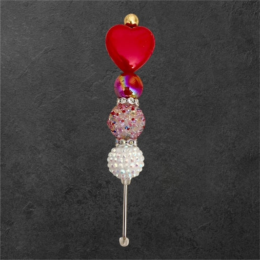 Indoor Plant Buddy Pearl of My Heart with pearl?tone beads and heart charm