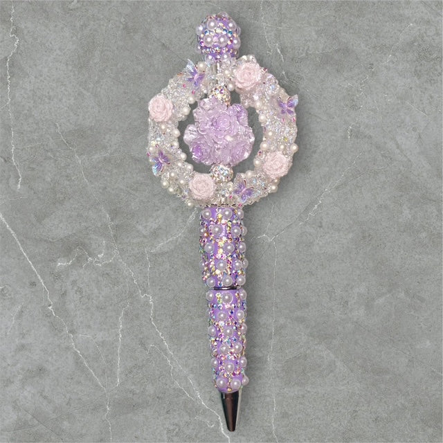 Pearls, Rose & Butterflies Beaded Pen, Oh My!
