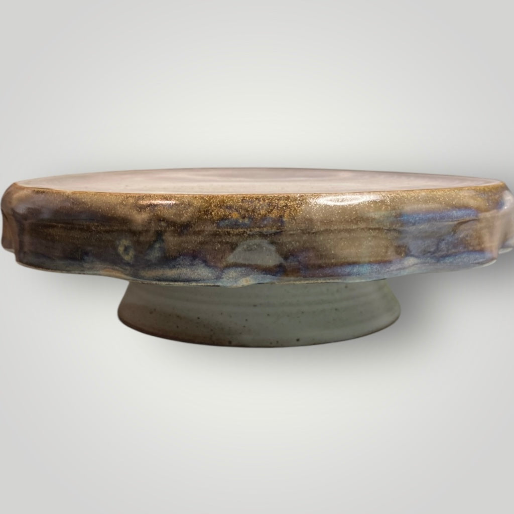 Pedestal B - Ivory Linen - Fingerprint Pottery