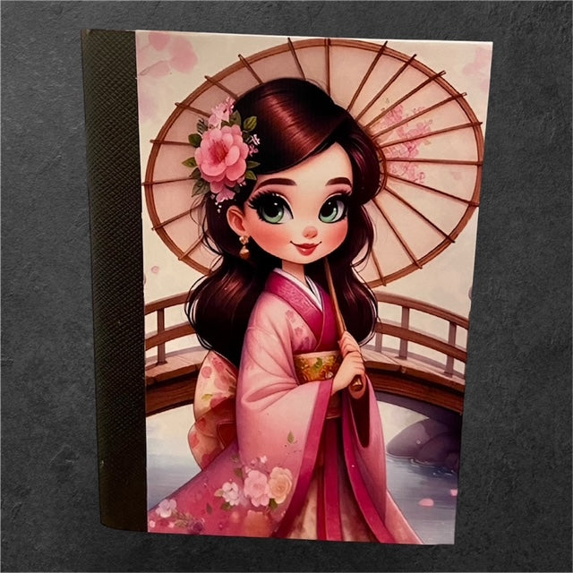 Petals & Parasol (Pink) - Mini Composition Book