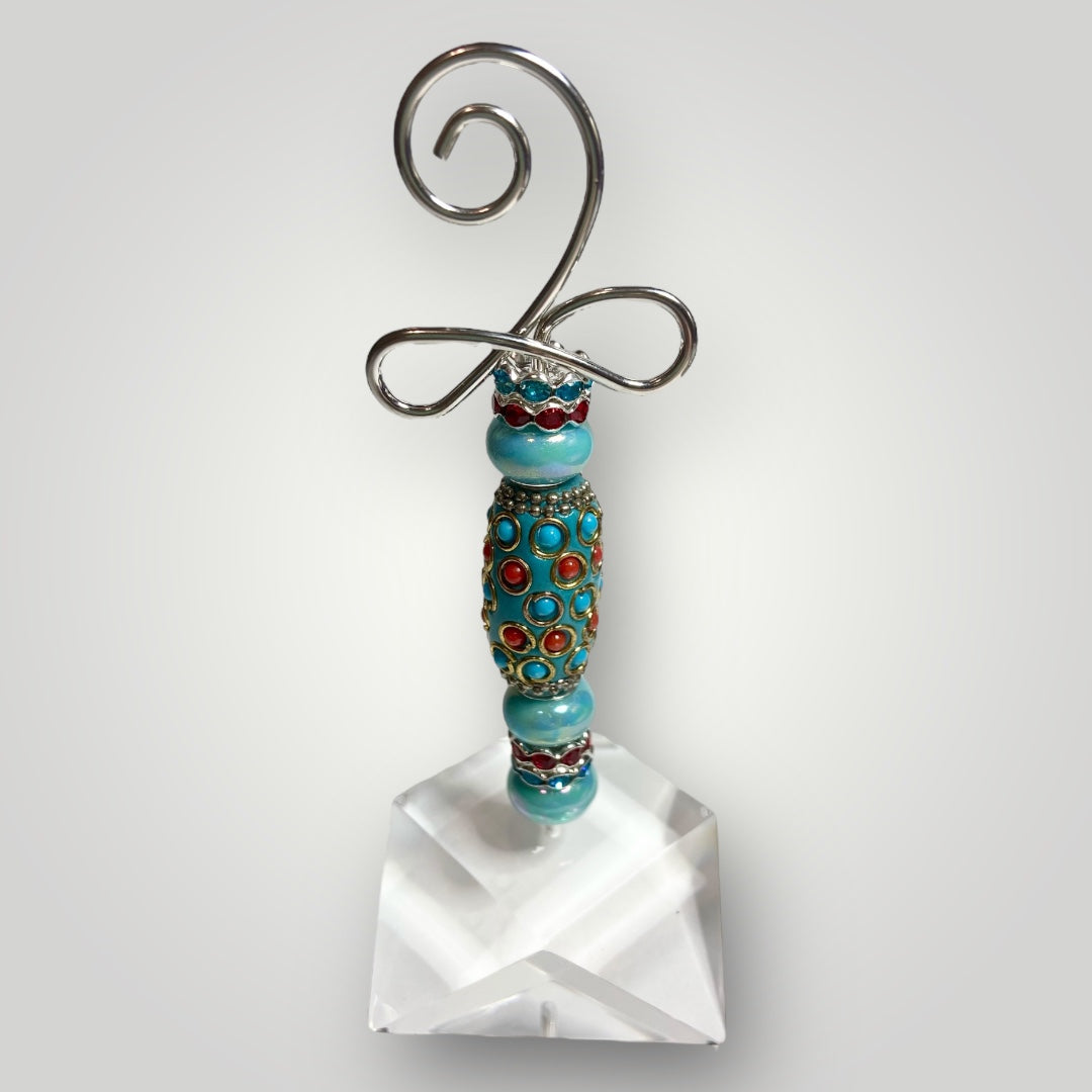 Photo-Memo Holder - Beaded - Turquoise Splendor