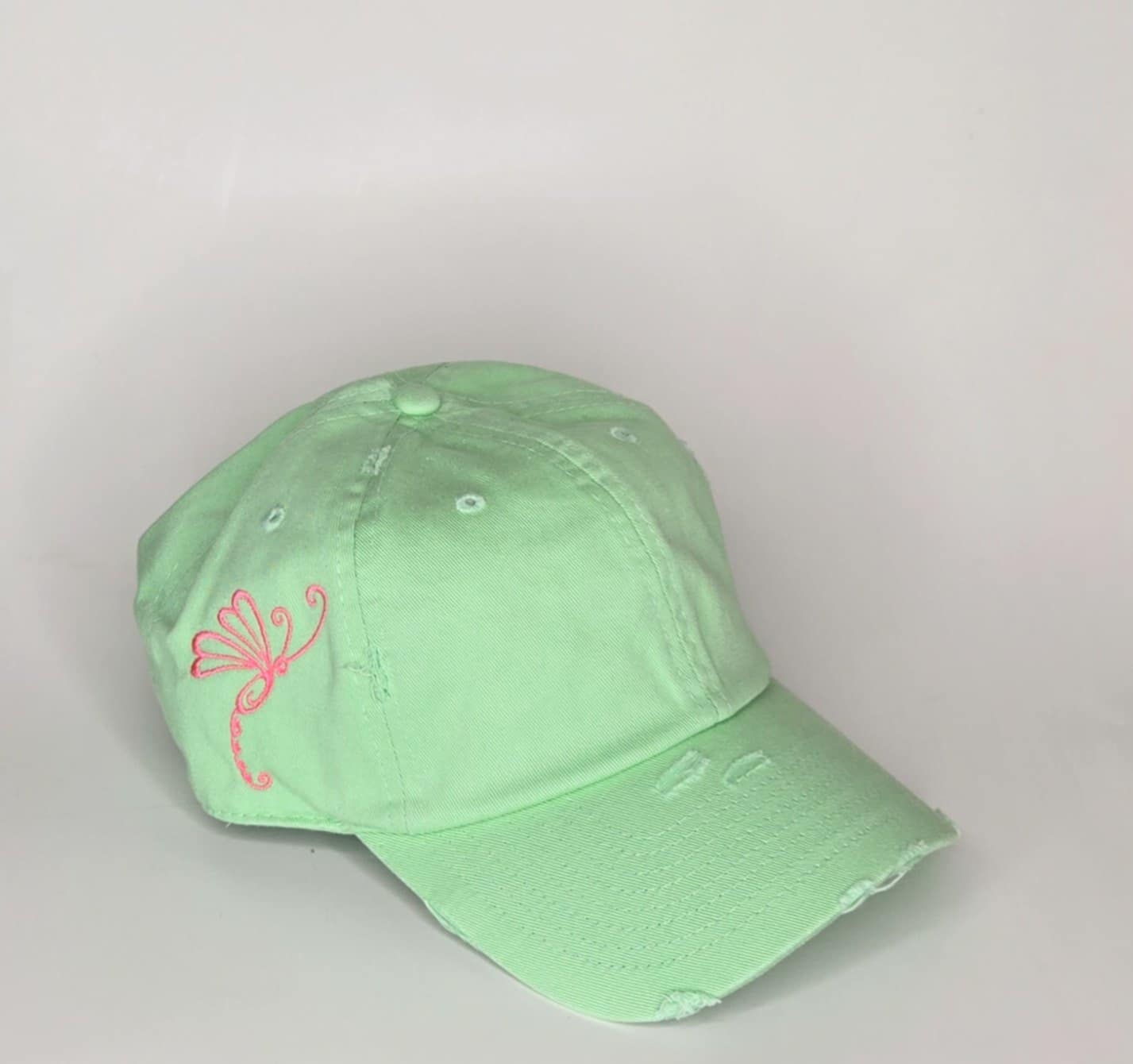 Dragonfly Whimsy- Baseball Hat- Pistachio