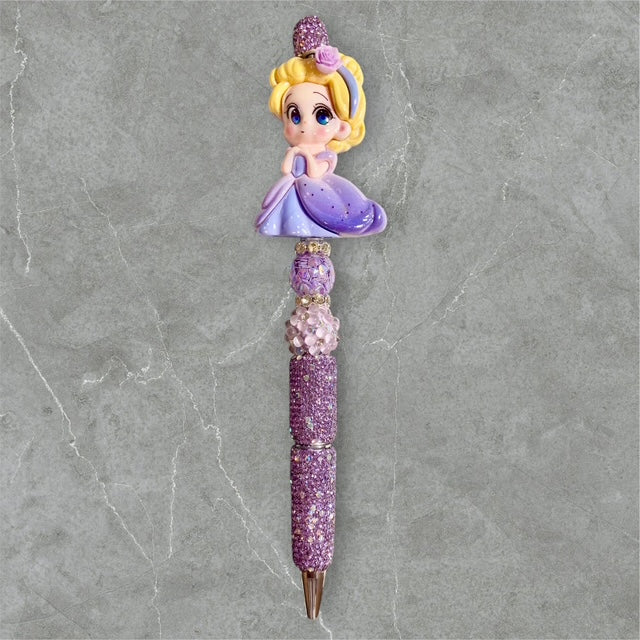Pretty Princess in Purple Beaded Pen