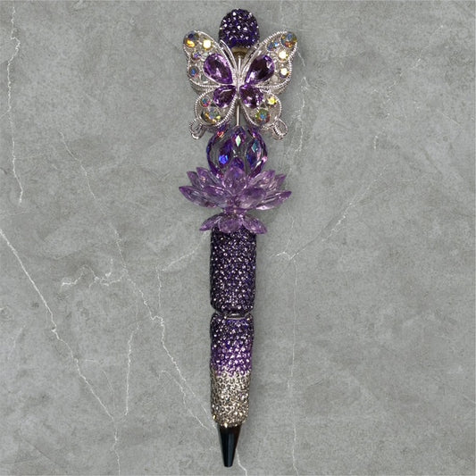 Purple Ombre Butterfly Pen