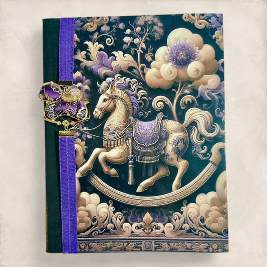 Rocking Horse Tapestry - Composition Notebook and Book Band (full size)