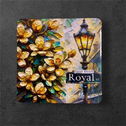 Royal Street Magnolias - Magnet