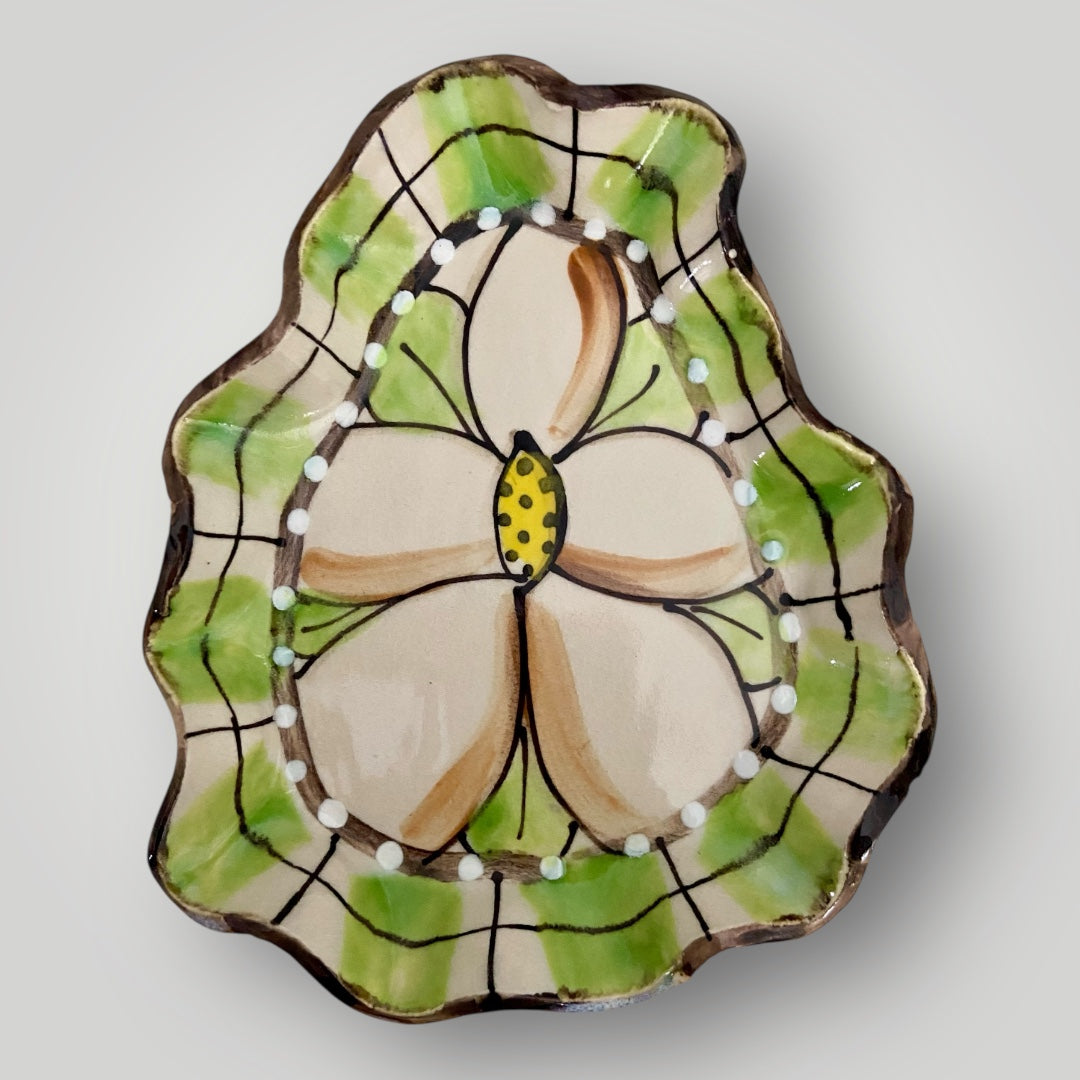 Ruffle Formed Magnolia Tray #2 - Heartfelt Traditions Pottery