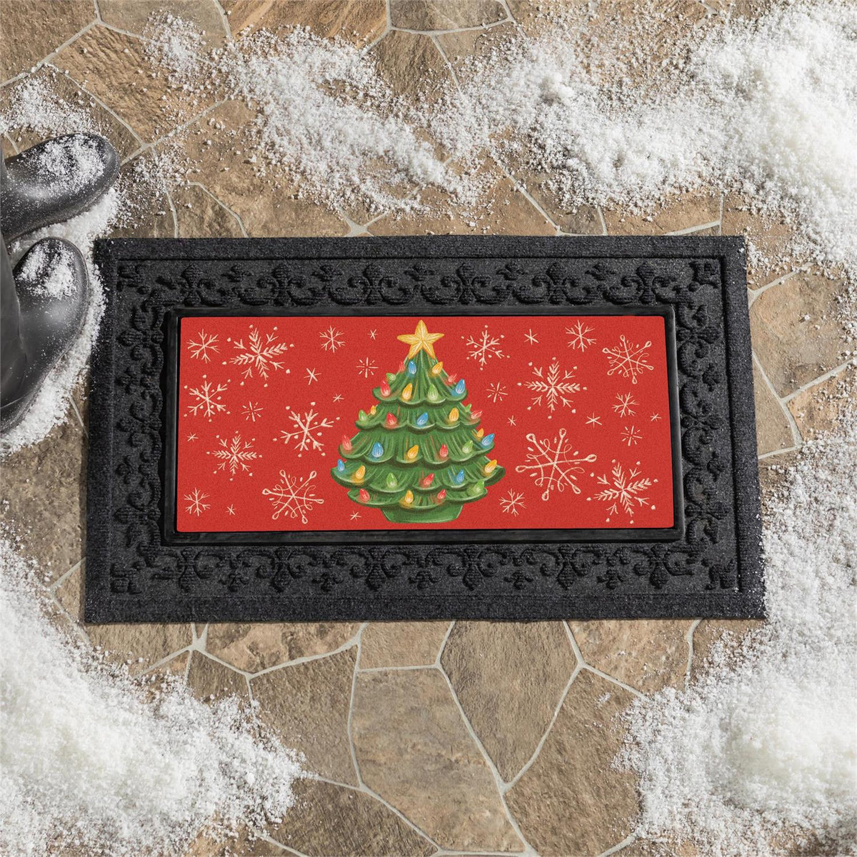 Ceramic Tree Flocked Coir Sassafras Mat