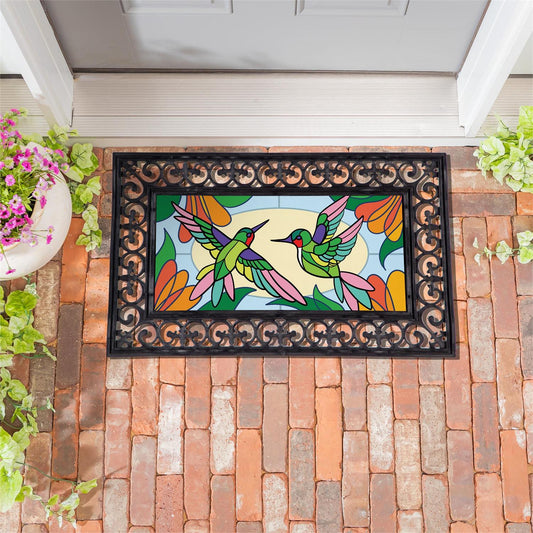 Stained Glass Hummingbirds Switch Mat Insert
