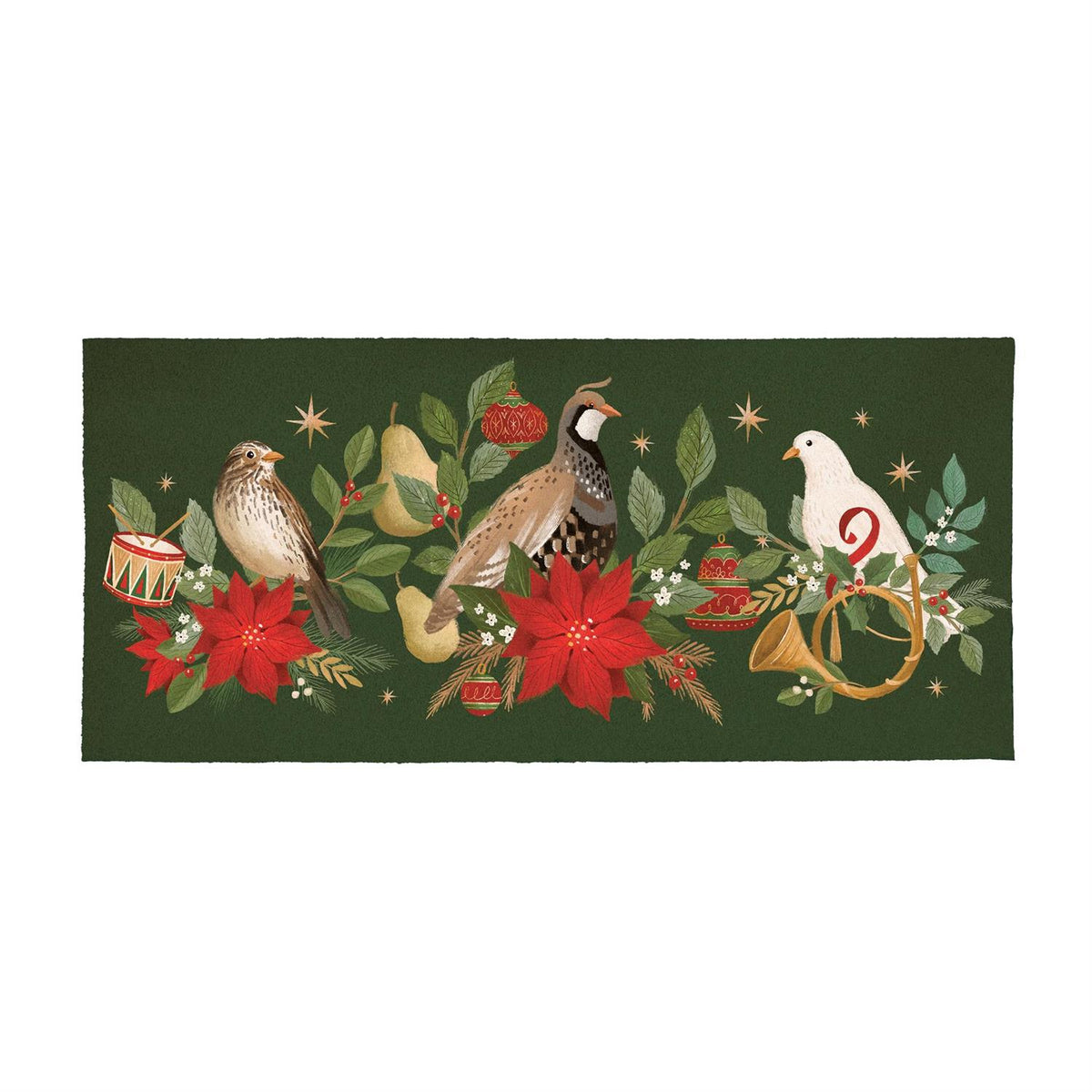 Partridge Pear Tree  Flocked Coir Sassafras Mat