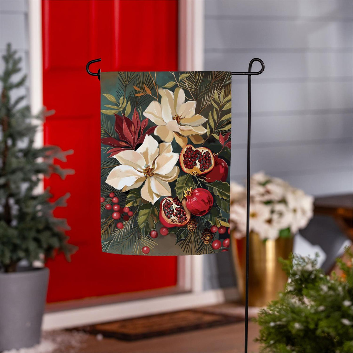 Magnolia Pomegranate Garden Flag