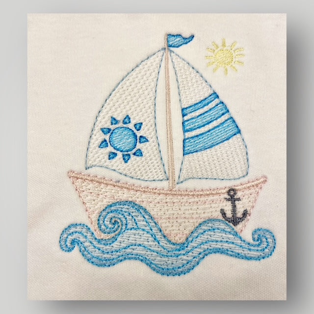 Sailboat & Sun - Bib