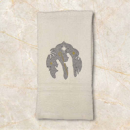 Shepherd's Star - Embossed/Embroidered Hand Towel