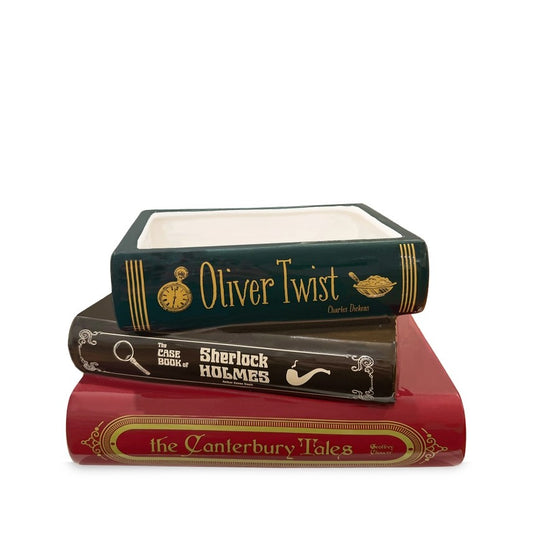 Sherlock Holmes Stacked Book Planter