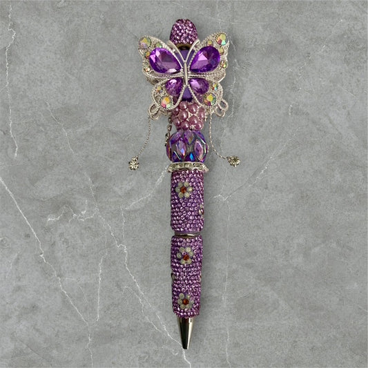 Shimmering in Purple - Beaded Pen