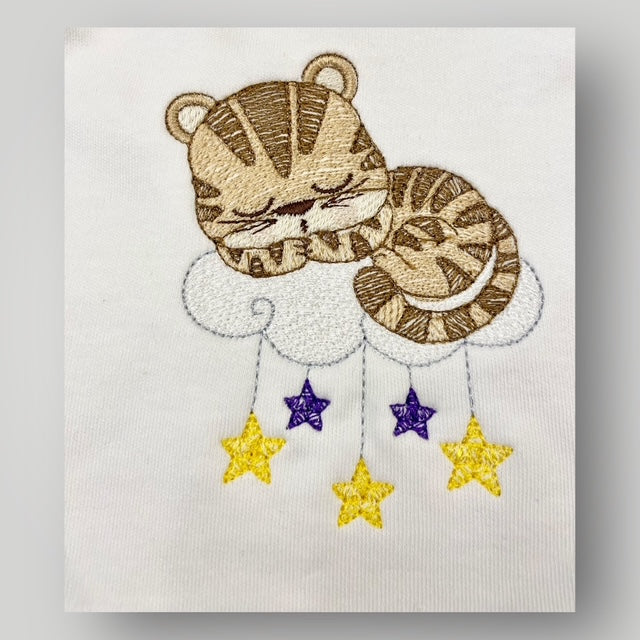 Sleeping Tiger Cub on Cloud - Bib