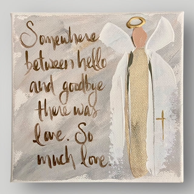 Somewhere between hello and goodbye II - Gospel Art Canvas