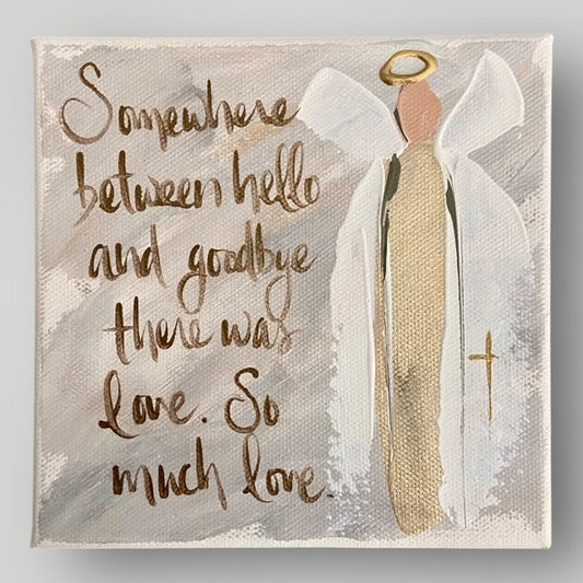 Somewhere between hello and goodbye II - Gospel Art Canvas