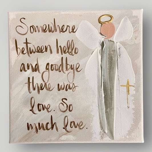 Somewhere between hello and goodbye III - Gospel Art Canvas