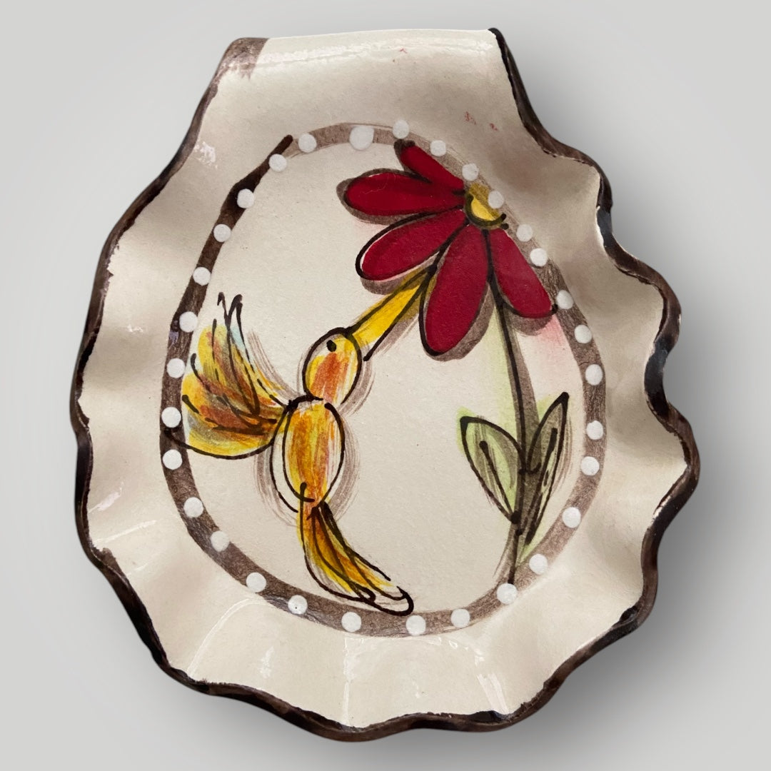 Hummingbird Spoon Rest #2 - Heartfelt Traditions Pottery