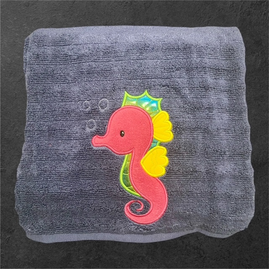 Seaside Seahorse - Beach Towel