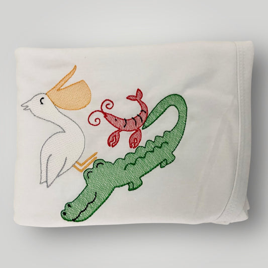 Stacked Trio Receiving Blanket