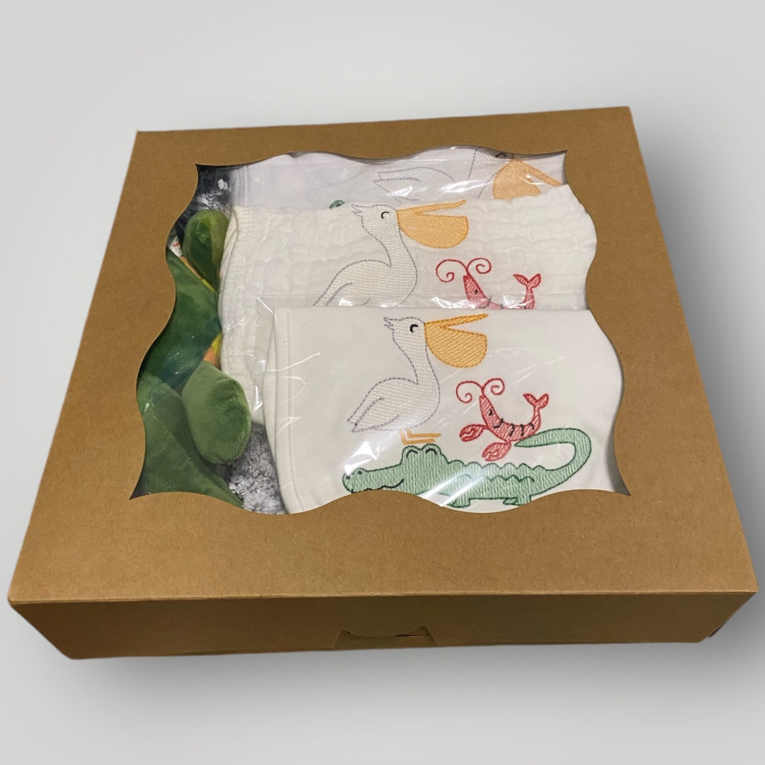 Stacked Trio with Alligator Plush- (4 pcs)