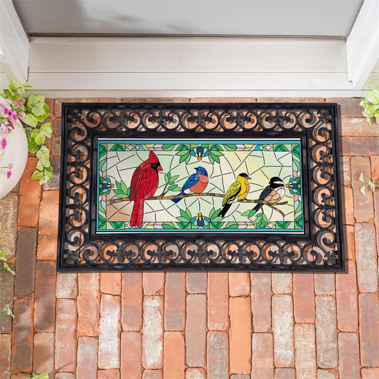 Stained Glass Songbirds Switch Mat