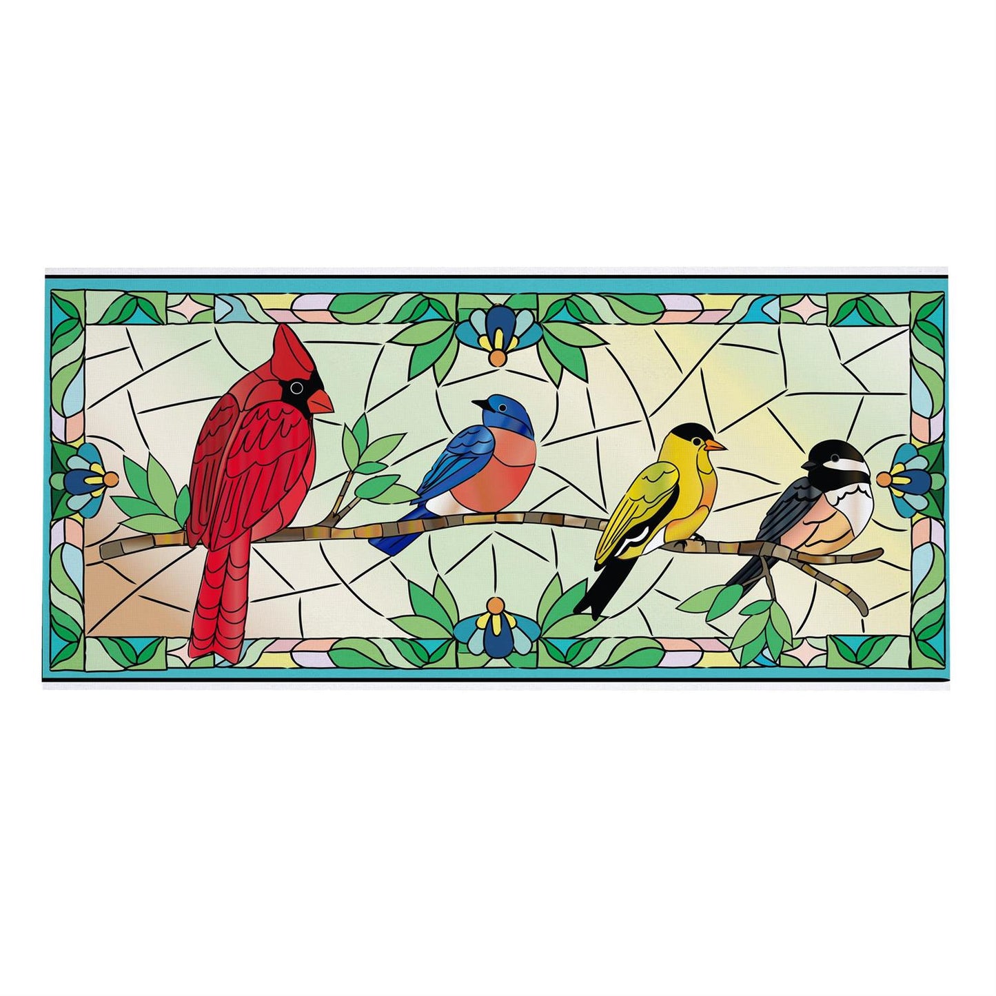 Stained Glass Songbirds Switch Mat