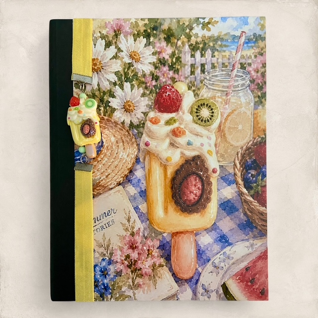 Strawberry Ice Cream - Composition Notebook and Book Band (full size)