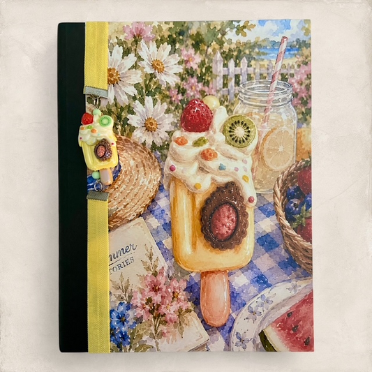 Strawberry Ice Cream - Composition Notebook and Book Band (full size)
