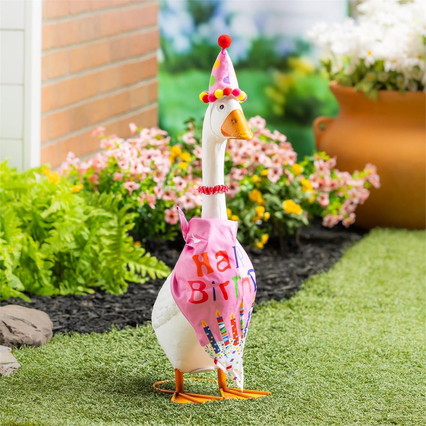 Porch Goose Outfit, Happy Birthday Pink