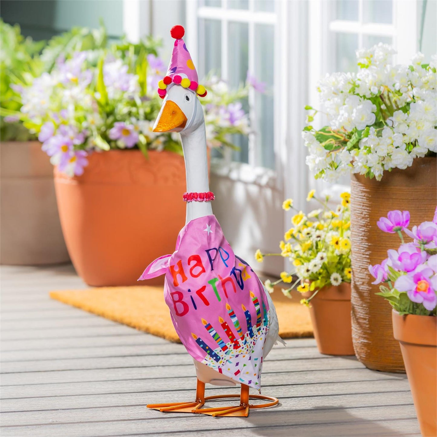 Porch Goose Outfit, Happy Birthday Pink