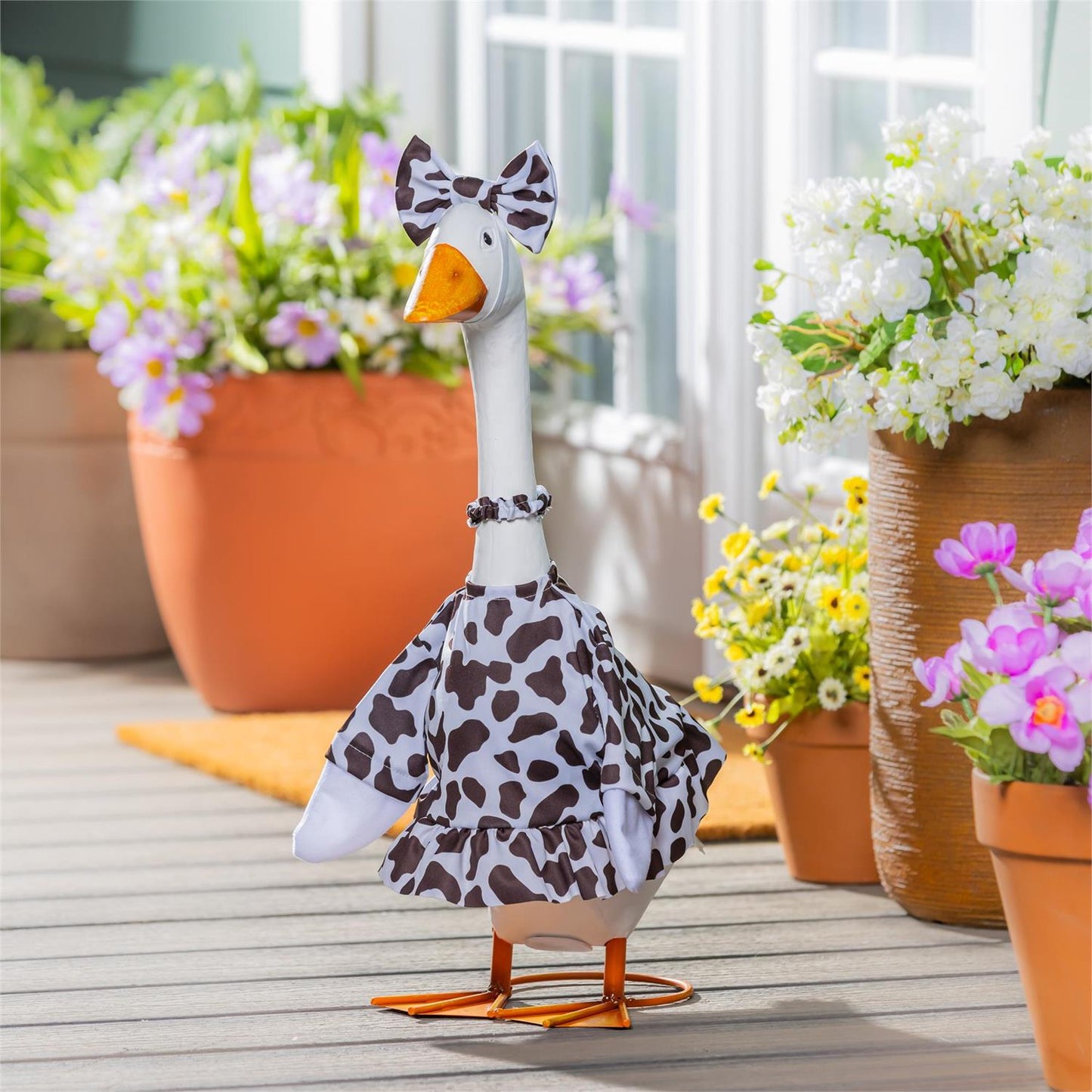 Porch Goose Outfit, Cow Print