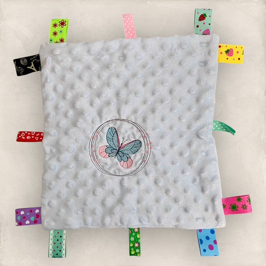 Taggie Toy - Light Blue with Butterfly