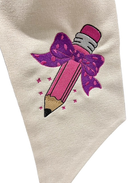 Teacher - Pencil in Pink - Wreath and Sash - The Manor Sash Collection