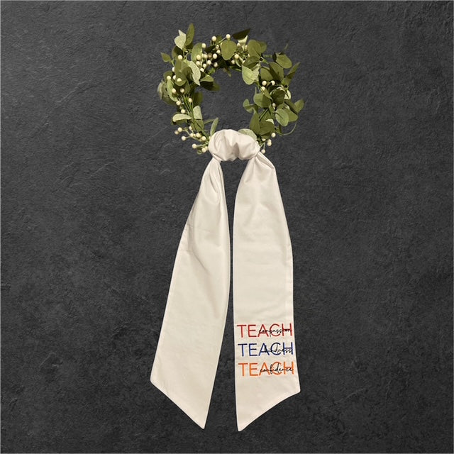 Teach - Wreath and Sash - The Manor Sash Collection