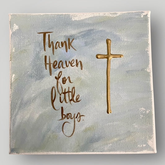 Thank Heaven for Little Boys III - Gospel Art Canvas